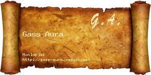 Gass Aura névjegykártya
